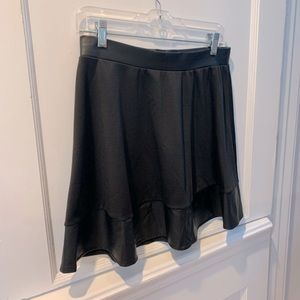 Joe B Black Circle Skirt W/ Vegan Leather Large